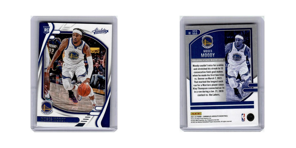 Moses Moody Rookie 2021 Panini Chronicles Absolute #222 Golden State Warriors NM