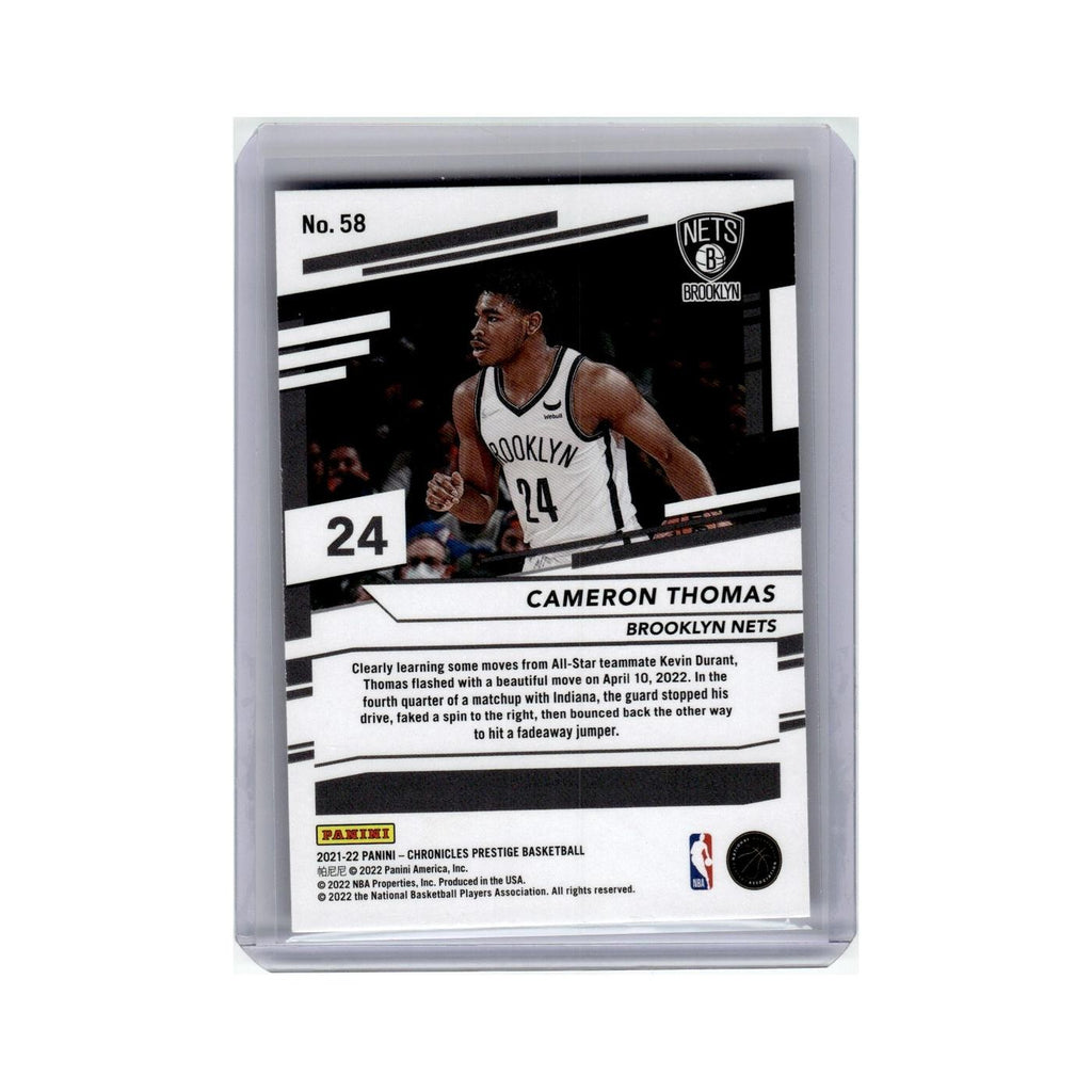 Cameron Thomas Rookie 2021 Panini Chronicles Prestige #58 Brooklyn Nets NM