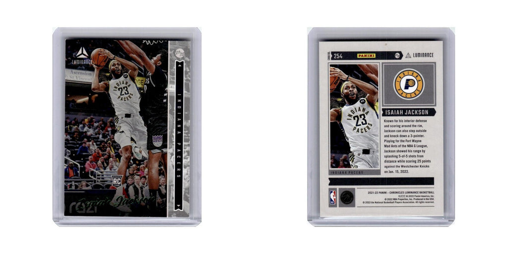 Isaiah Jackson Rookie 2021 Panini Chronicles Luminance #254 Indiana Pacers NM