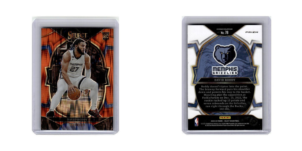 David Roddy Rookie 2022 Panini Select Prizm #78 Memphis Grizzlies NM