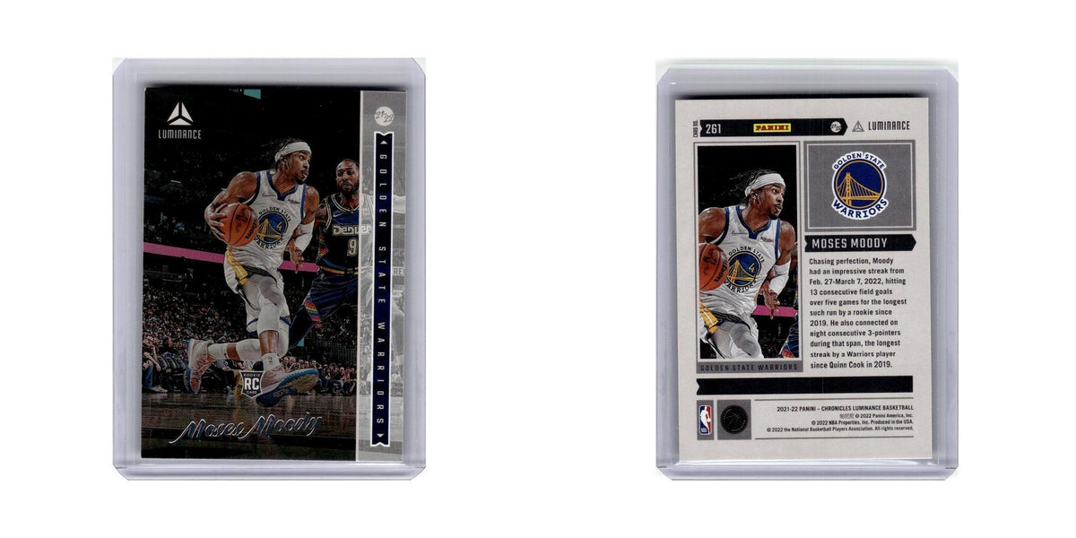 Moses Moody Rookie 2021 Panini Chronicles Luminance #261 NM