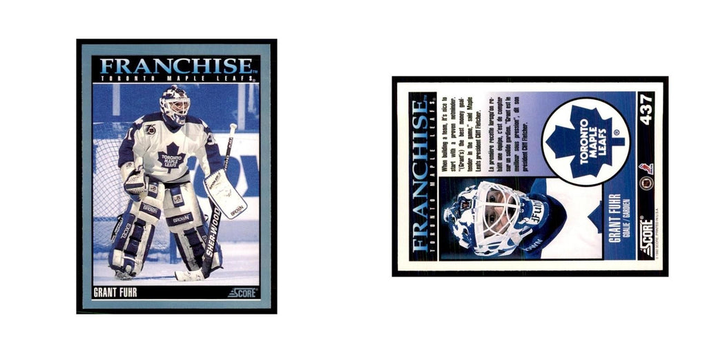 1992 Score Canadian Grant Fuhr Toronto Maple Leafs #437