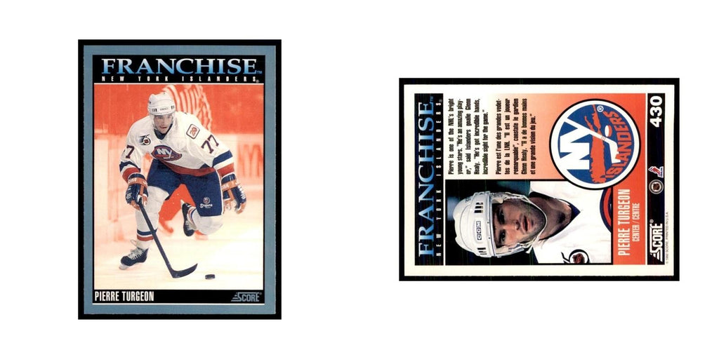 1992 Score Canadian Pierre Turgeon New York Islanders #430