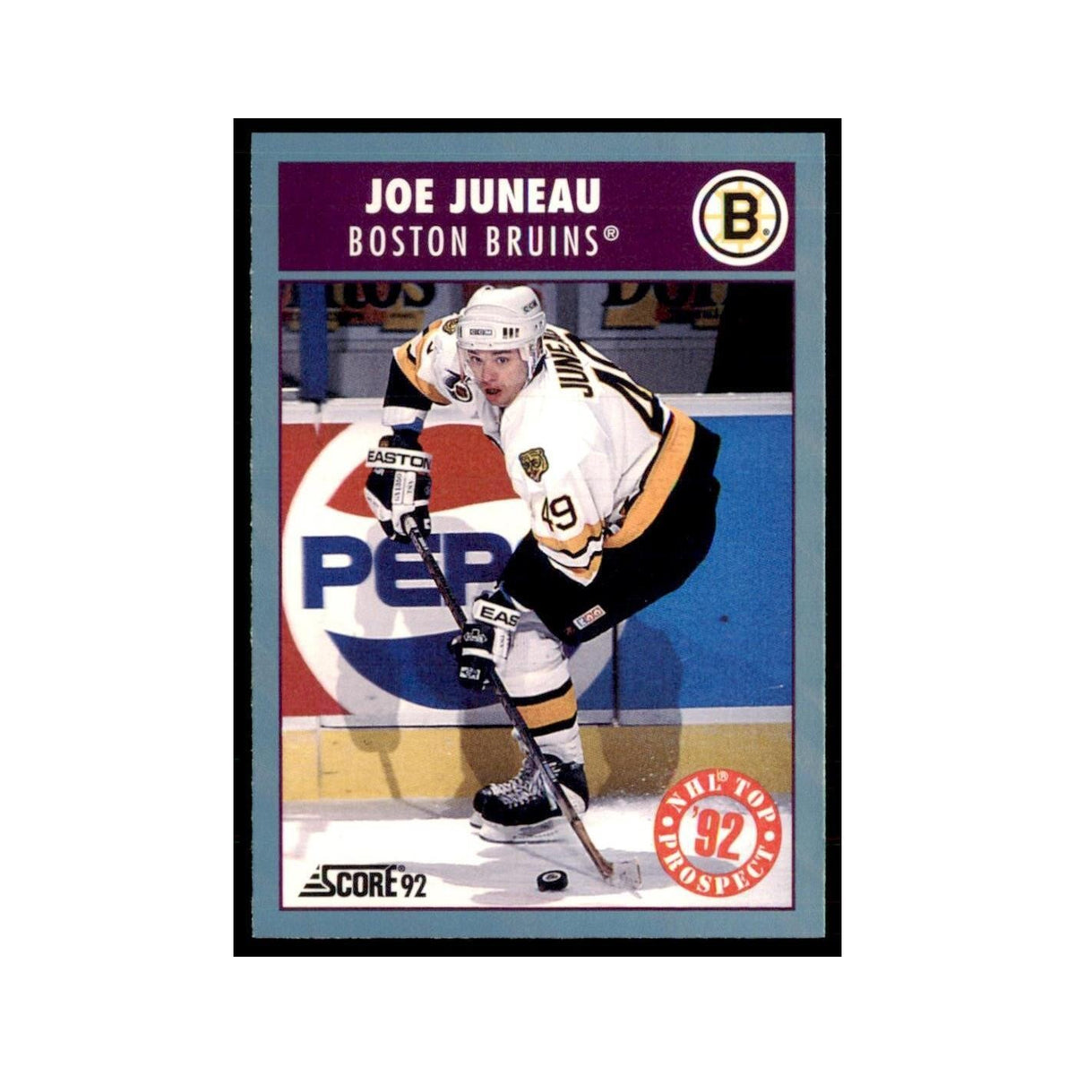1992 Score Canadian Joe Juneau Boston Bruins #453