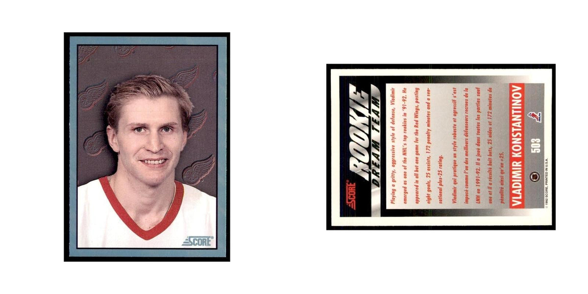 1992 Score Canadian Vladimir Konstantinov Detroit Red Wings #503