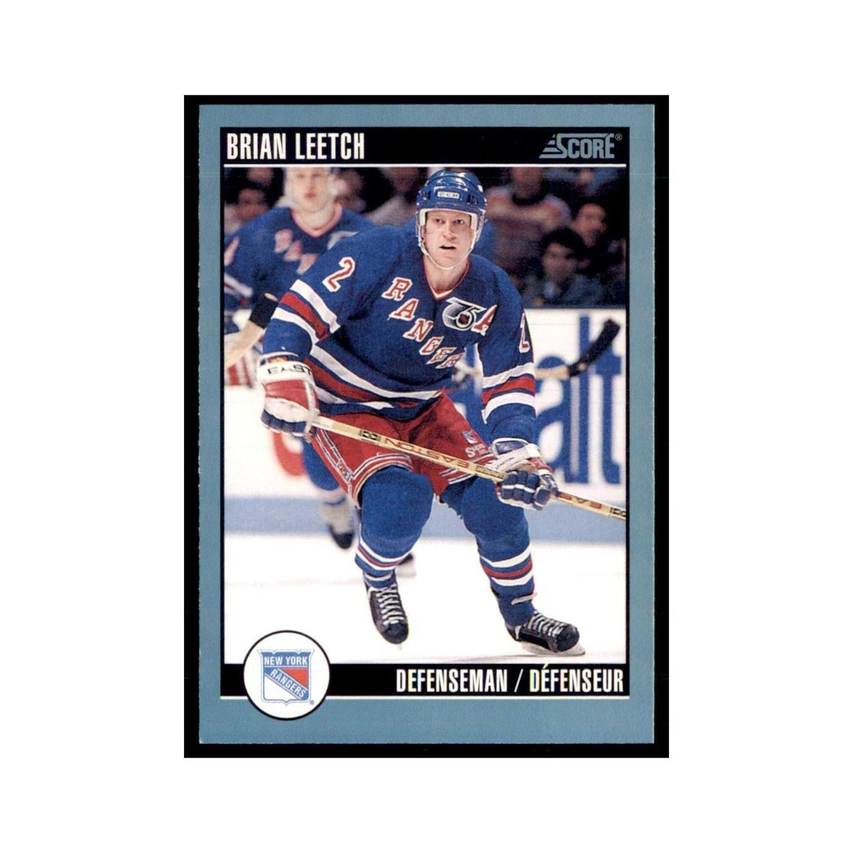 1992 Score Canadian Brian Leetch New York Rangers #375