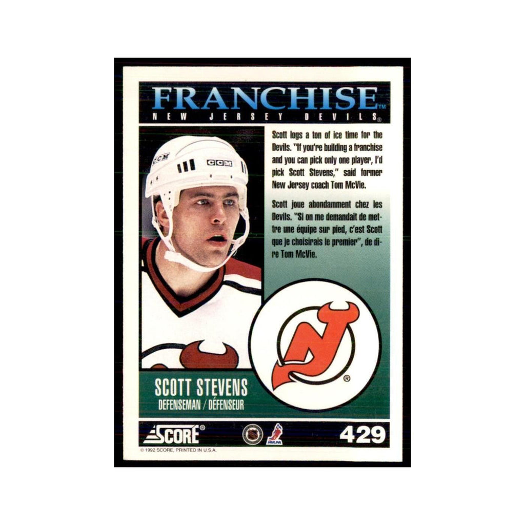 1992 Score Canadian Scott Stevens New Jersey Devils #429