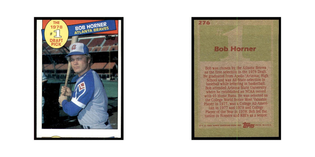 1985 Topps Bob Horner Baseball Cards #276