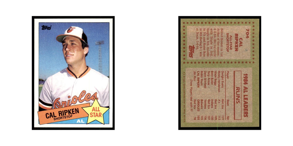 1985 Topps Cal Ripken Baseball Cards #704