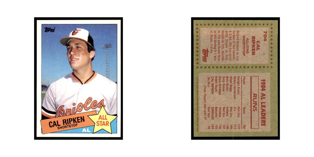 1985 Topps Cal Ripken Baseball Cards #704