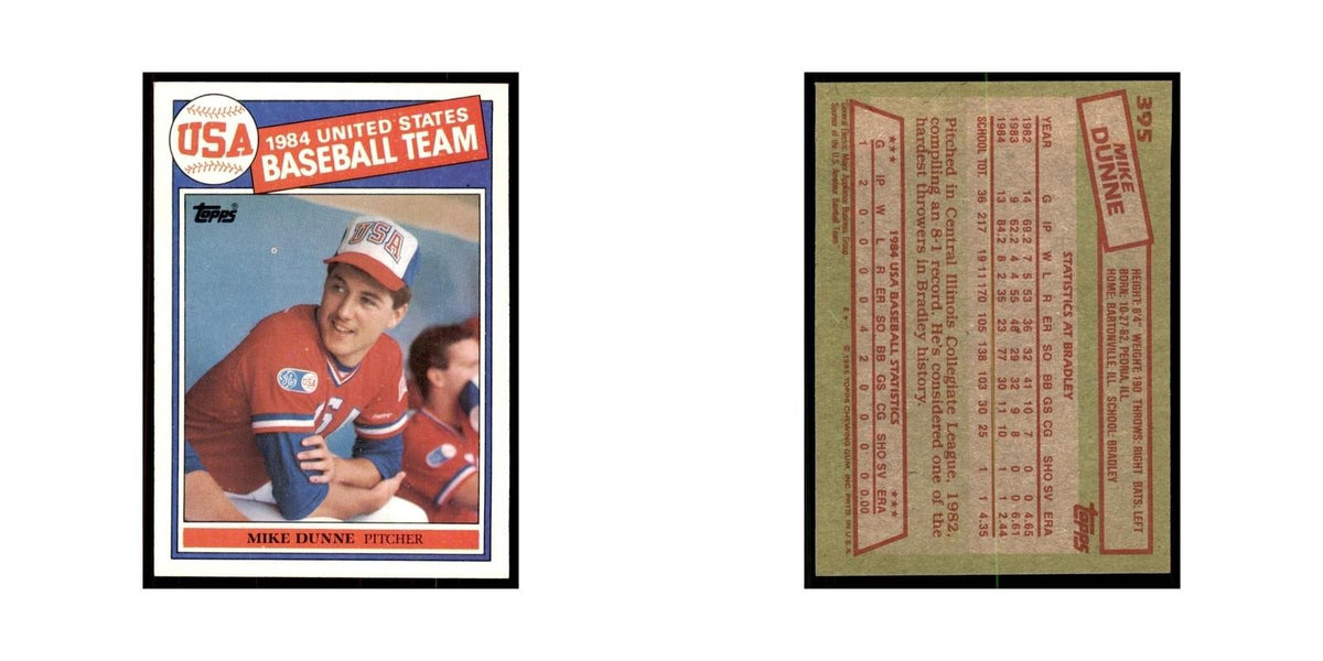 1985 Topps Mike Dunne Baseball Cards #395