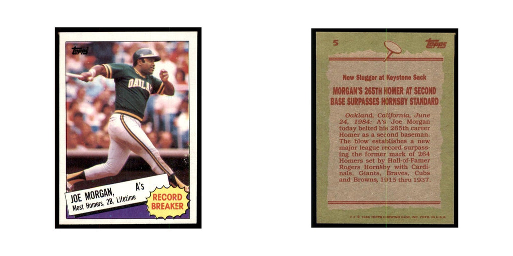1985 Topps Joe Morgan Baseball Cards #5