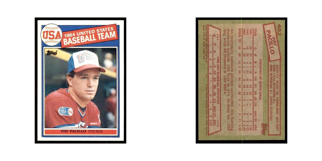 1985 Topps Pat Pacillo Baseball Cards #402