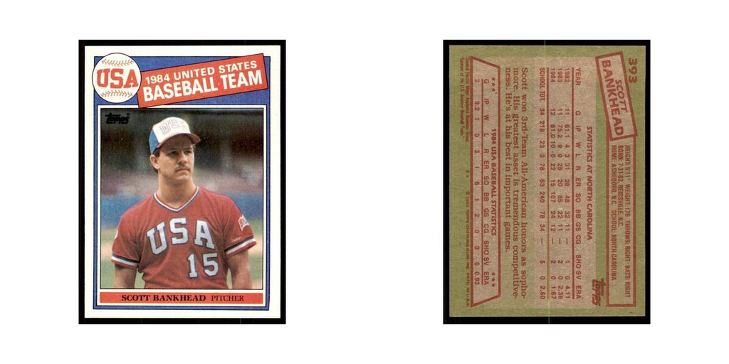 1985 Topps Scott Bankhead Baseball Cards #393