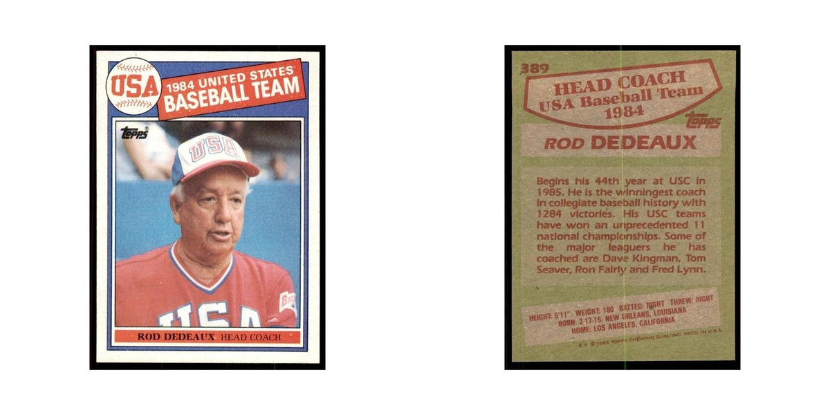 1985 Topps Rod  Dedlaux Baseball Cards #389