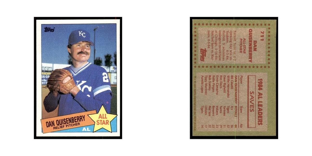 1985 Topps Dan Quisenberry Baseball Cards #711
