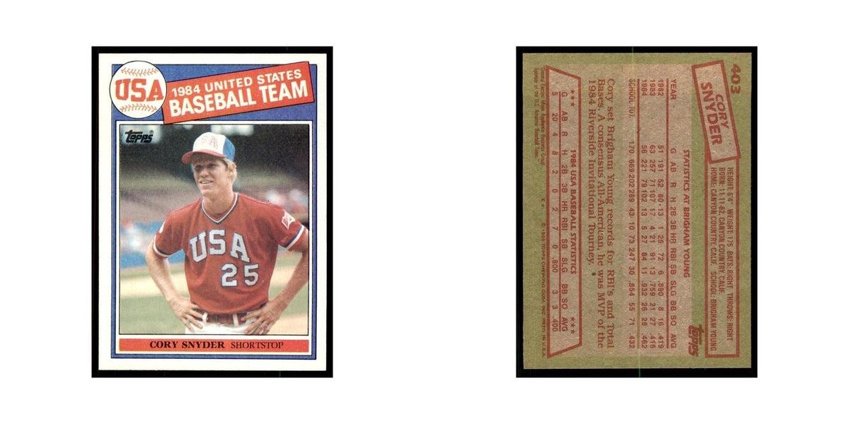 1985 Topps Cory Snyder Baseball Cards #403