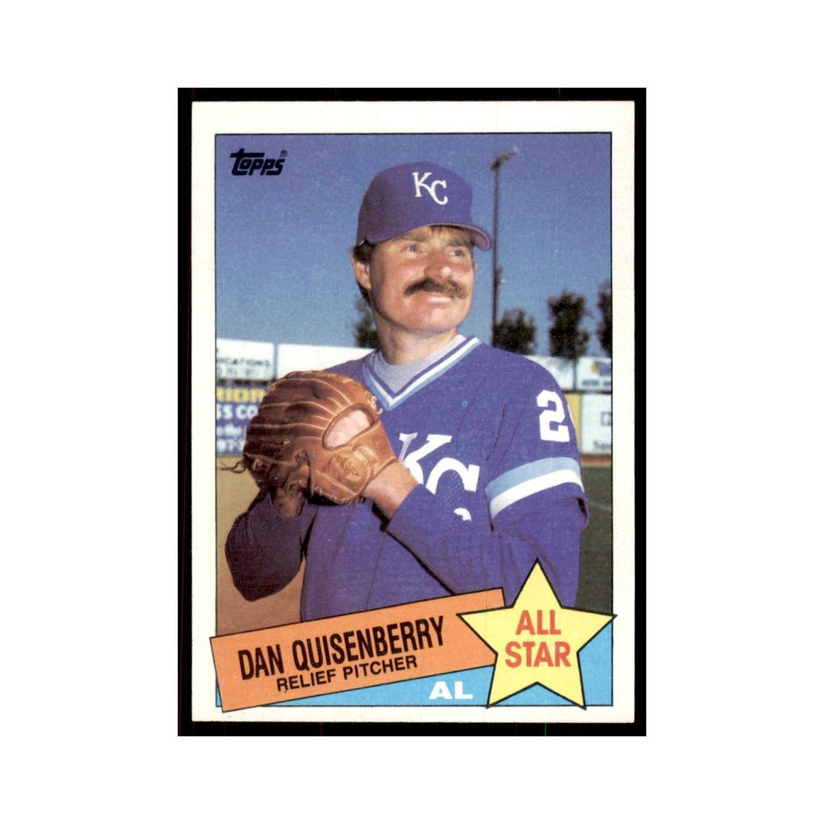 1985 Topps Dan Quisenberry Baseball Cards #711