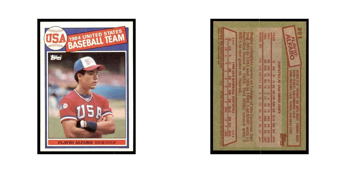 1985 Topps Flavio Alfaro Baseball Cards #391