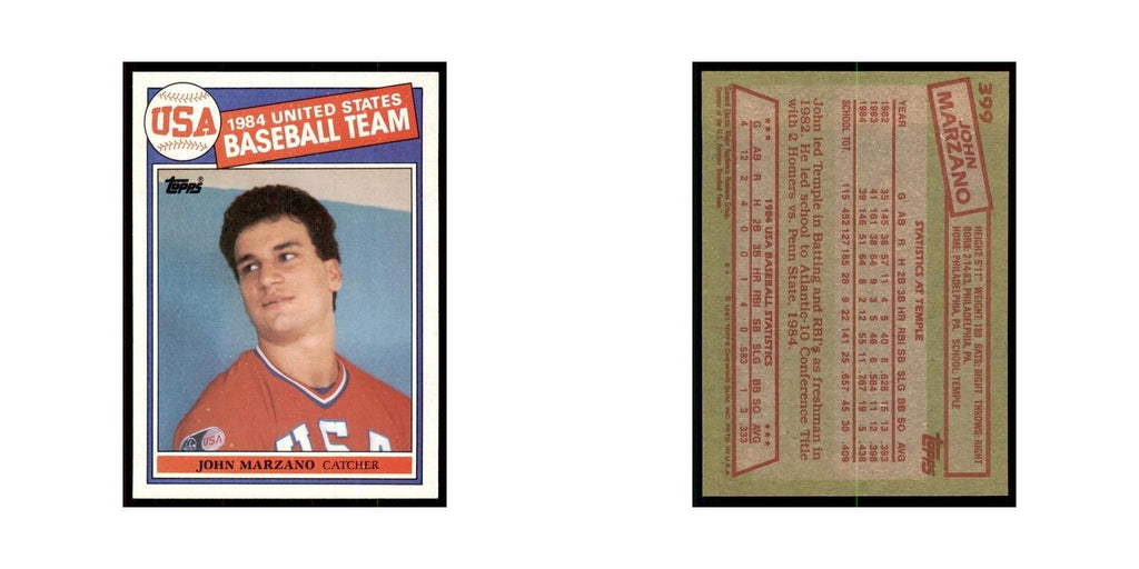 1985 Topps John Marzano Baseball Cards #399