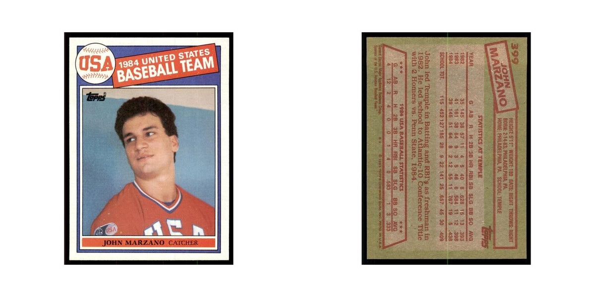 1985 Topps John Marzano Baseball Cards #399