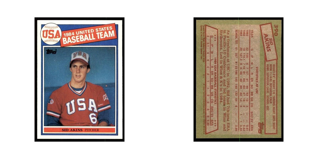 1985 Topps Sid Akins Baseball Cards #390