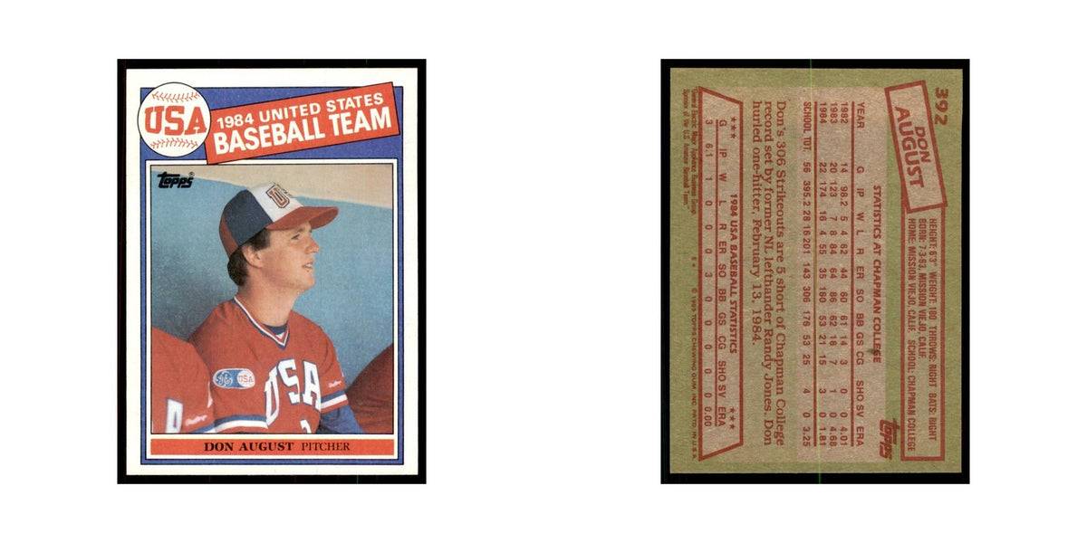 1985 Topps Don August Baseball Cards #392