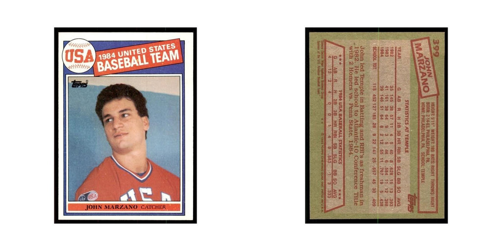 1985 Topps John Marzano Baseball Cards #399