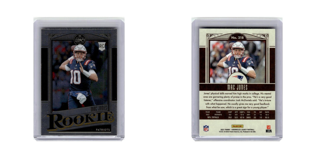 Mac Jones Rookie 2021 Panini Chronicles Legacy #218 New England Patriots NM