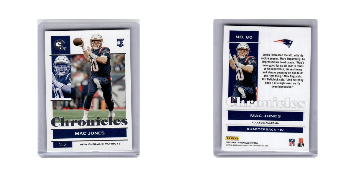 Mac Jones Rookie 2021 Panini Chronicles #80 New England Patriots NM