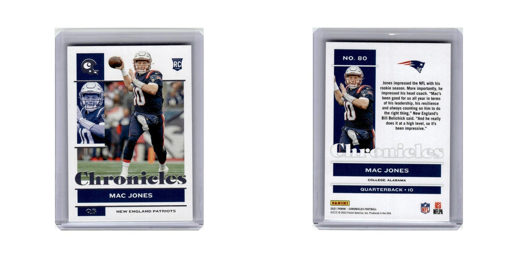 Mac Jones Rookie 2021 Panini Chronicles #80 New England Patriots NM