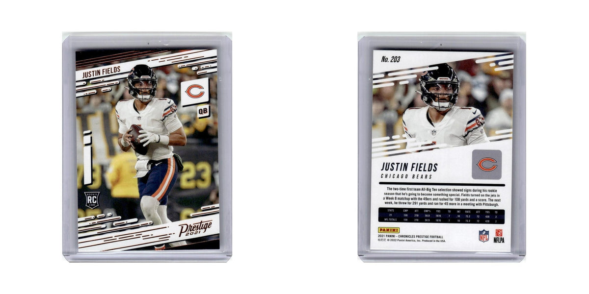 Justin Fields Rookie 2021 Panini Chronicles Prestige #203 Chicago Bears NM