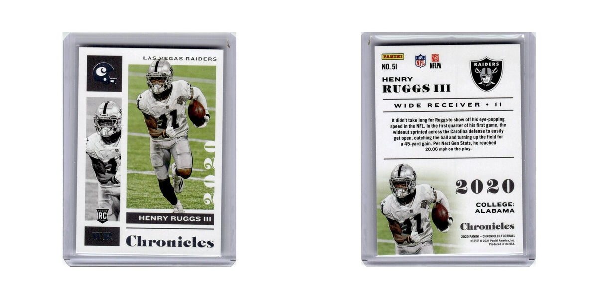 Henry Ruggs III Rookie 2020 Panini Chronicles #51 Las Vegas Raiders NM