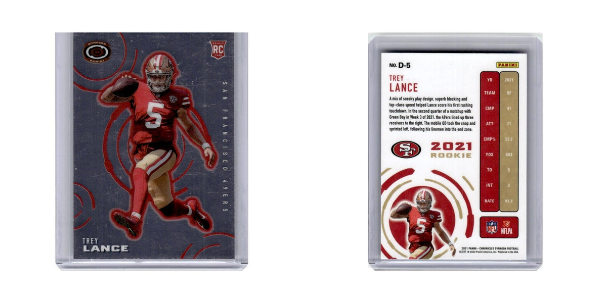 Trey Lance Rookie 2021 Panini Chronicles Dynagon #D-5 San Francisco 49ers NM