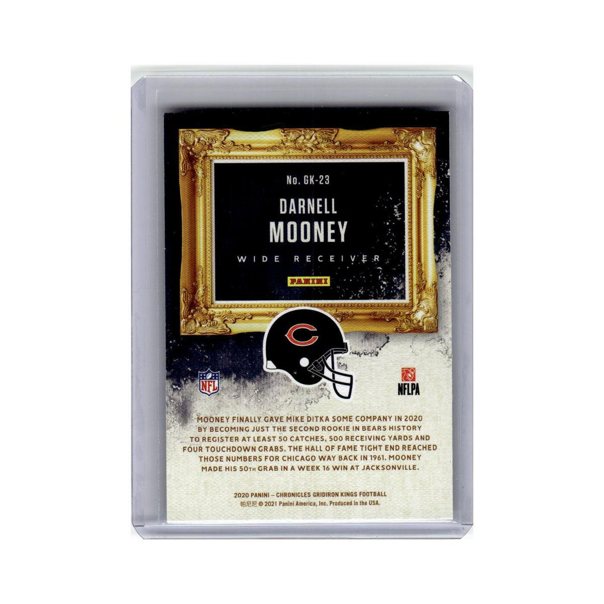 Darnell Mooney Rookie 2020 Panini Chronicles Gridiron Kings #GK-23 Bears NM