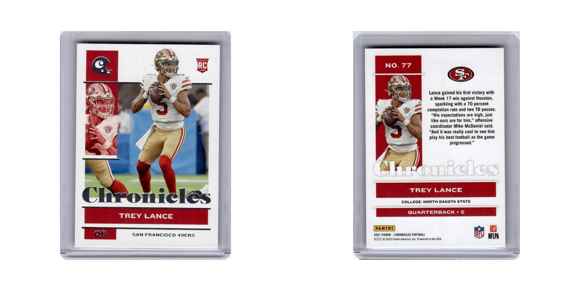Trey Lance Rookie 2021 Panini Chronicles #77 San Francisco 49ers NM