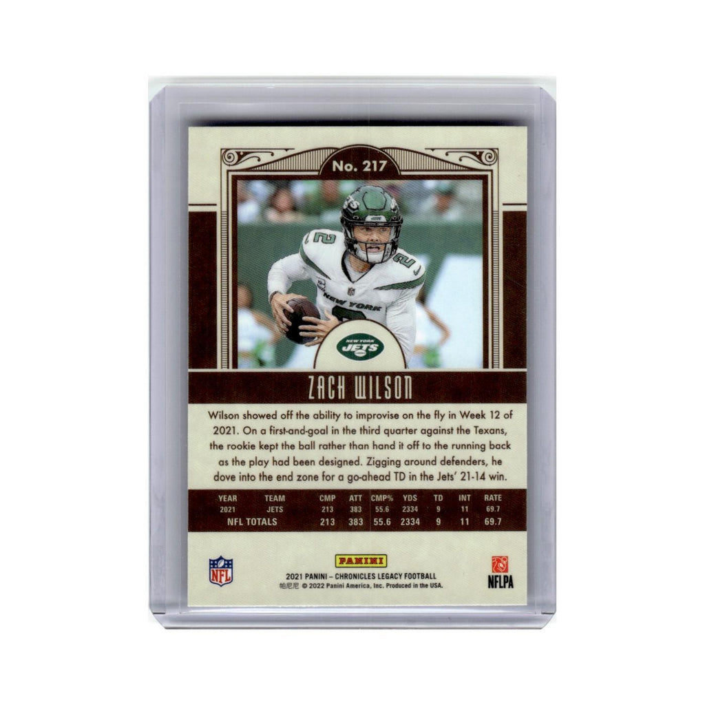 Zach Wilson Rookie 2021 Panini Chronicles Legacy #217 New York Jets NM
