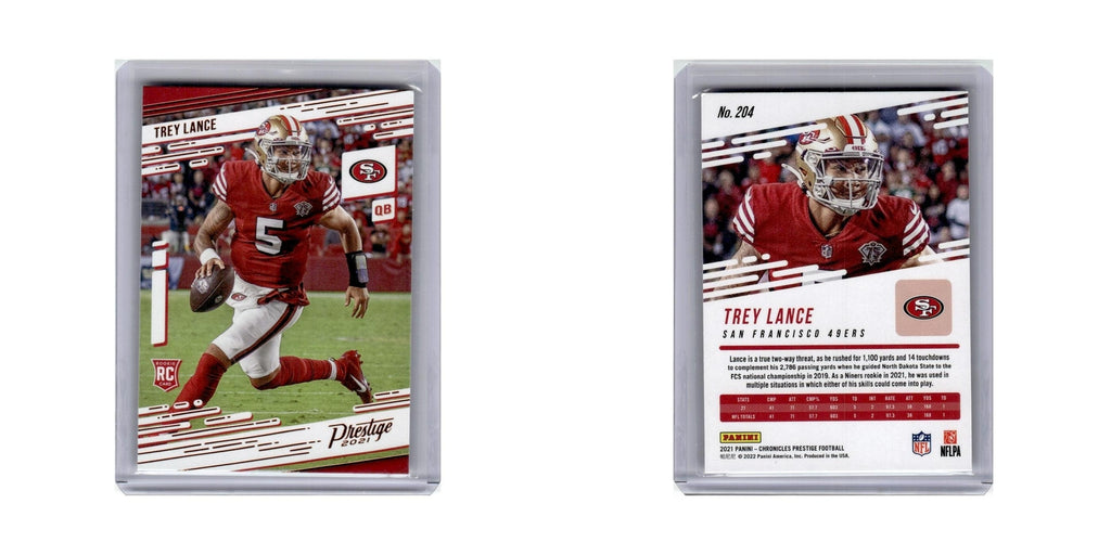 Trey Lance Rookie 2021 Panini Chronicles Prestige #204 San Francisco 49ers NM