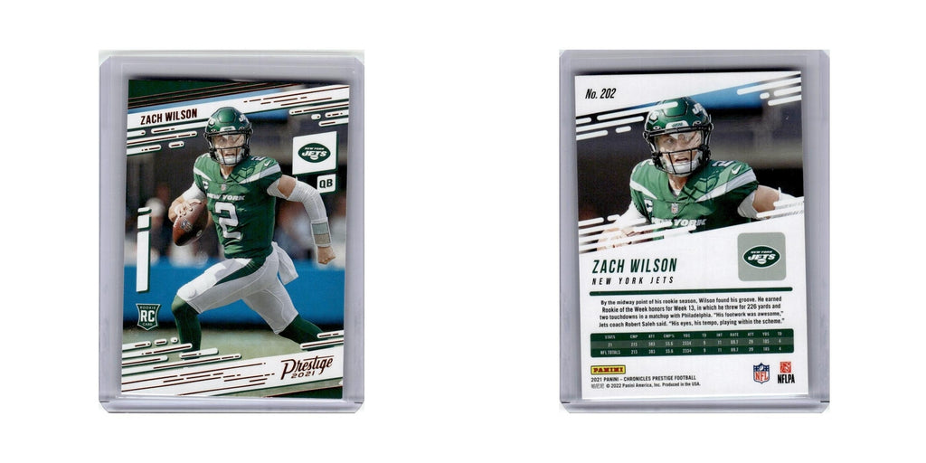 Zach Wilson Rookie 2021 Panini Chronicles Prestige #202 New York Jets NM
