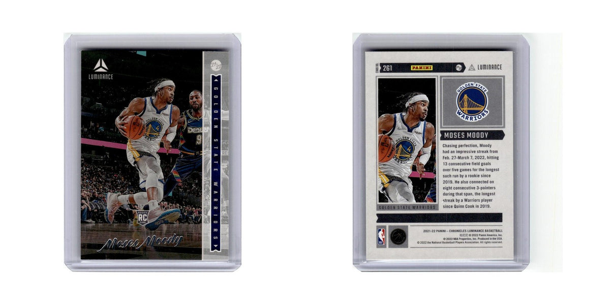 Moses Moody Rookie 2021 Panini Chronicles Luminance #261 NM