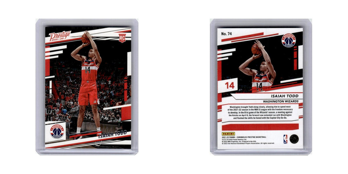 Isaiah Todd Rookie 2021 Panini Chronicles Prestige #74 Washington Wizards NM