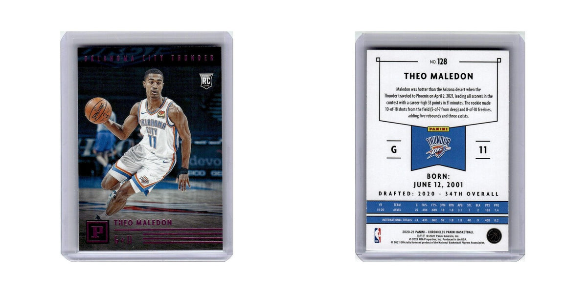 Theo Maledon Rookie 2020 Panini Chronicles Pink #128 Oklahoma City Thunder NM