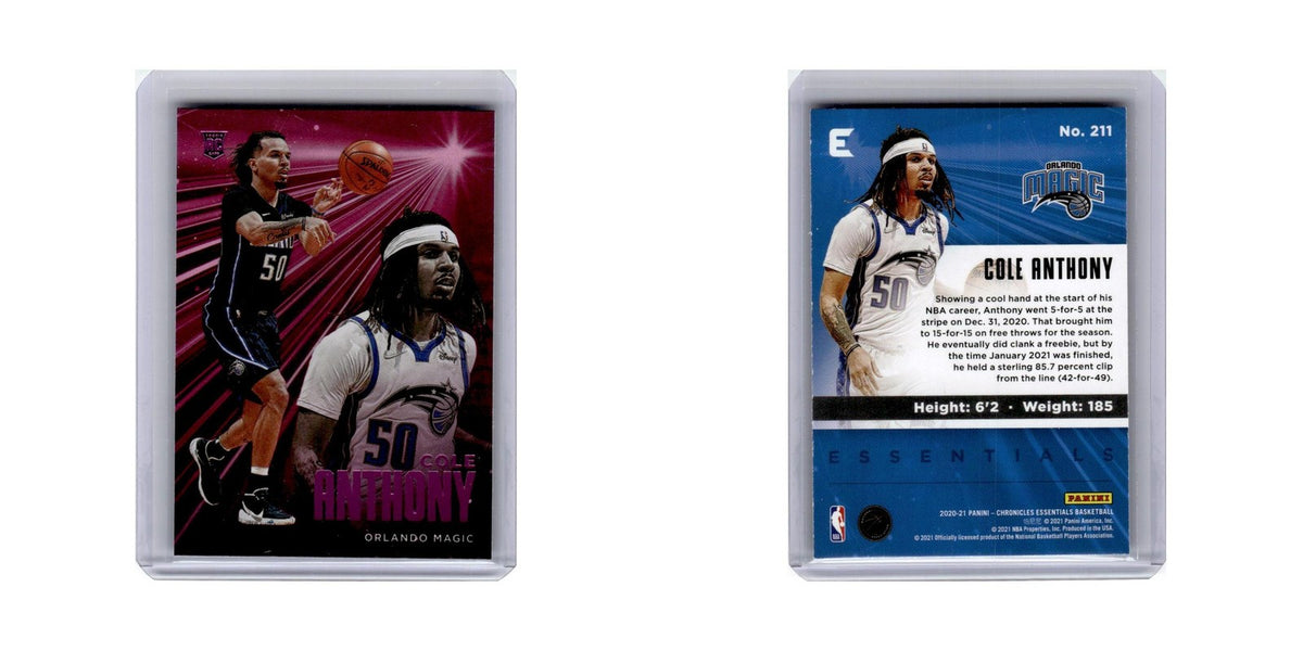 Cole Anthony Rookie 2020 Panini Chronicles Essentials Pink #211 Orlando Magic NM