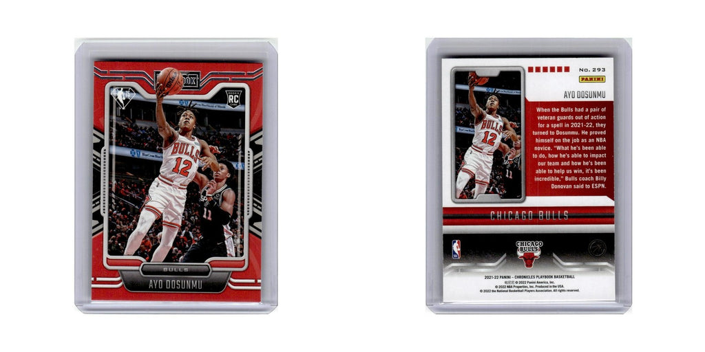 Ayo Dosunmu Rookie 2021 Panini Chronicles Playbook #293 Chicago Bulls NM