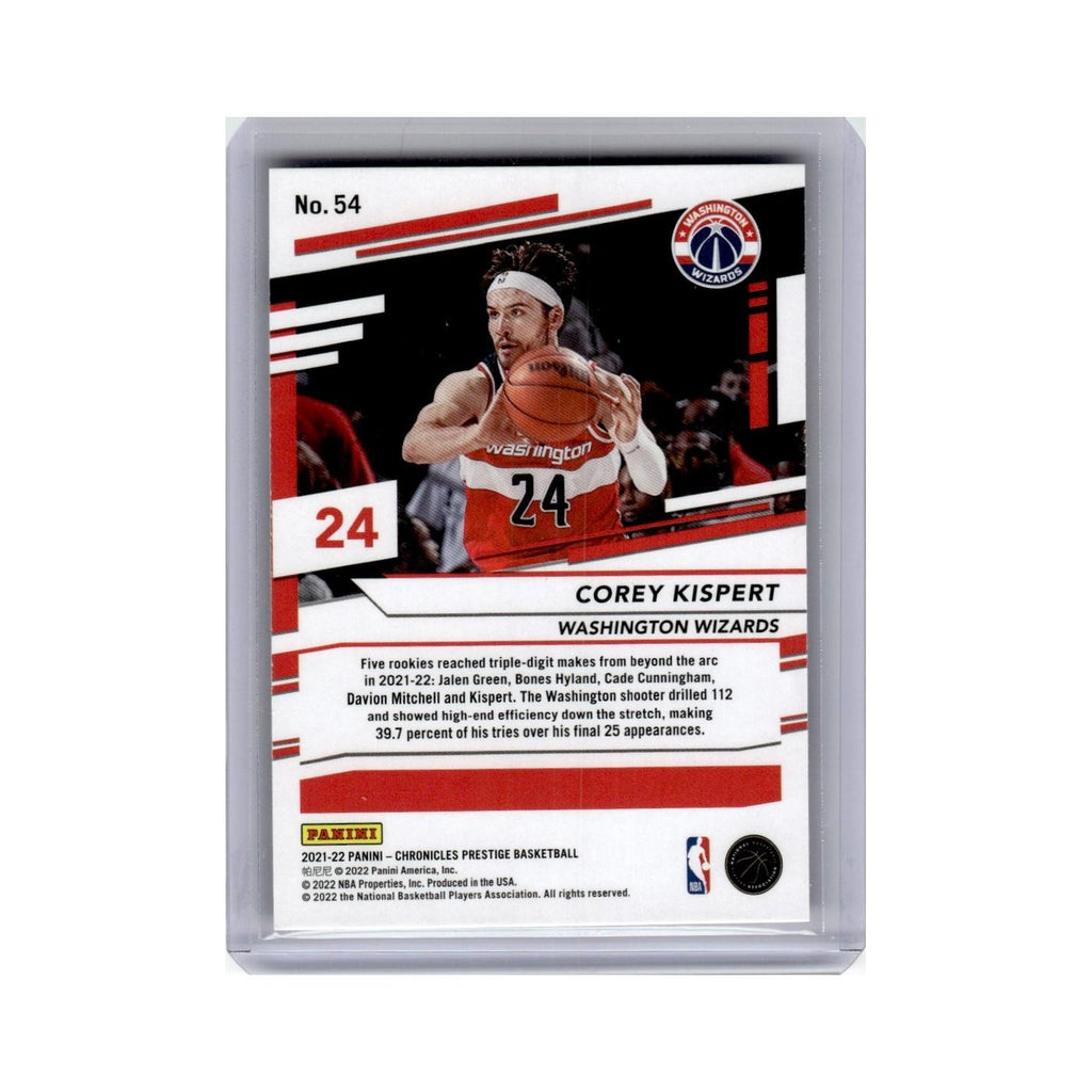 Corey Kispert Rookie 2021 Panini Chronicles Prestige #54 Washington Wizards NM
