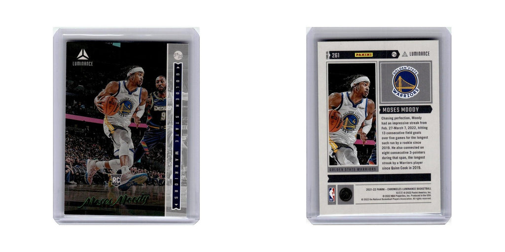 Moses Moody Rookie 2021 Panini Chronicles Luminance #261 NM