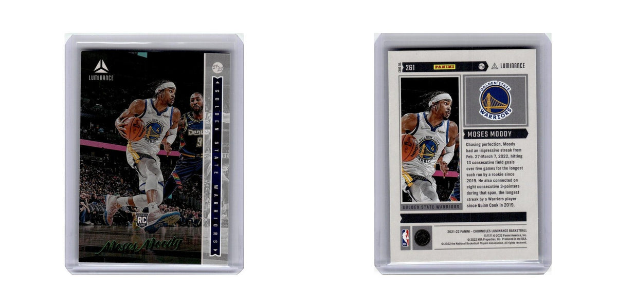 Moses Moody Rookie 2021 Panini Chronicles Luminance #261 NM