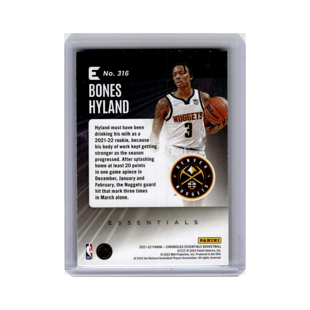 Bones Hyland Rookie 2021 Panini Chronicles Essentials #316 Denver Nuggets NM