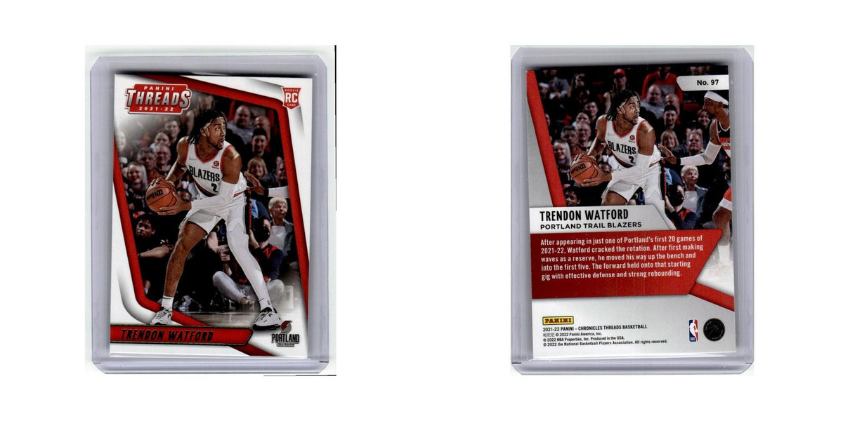 Trendon Watford Rookie 2021 Panini Chronicles Threads #97 Blazers NM