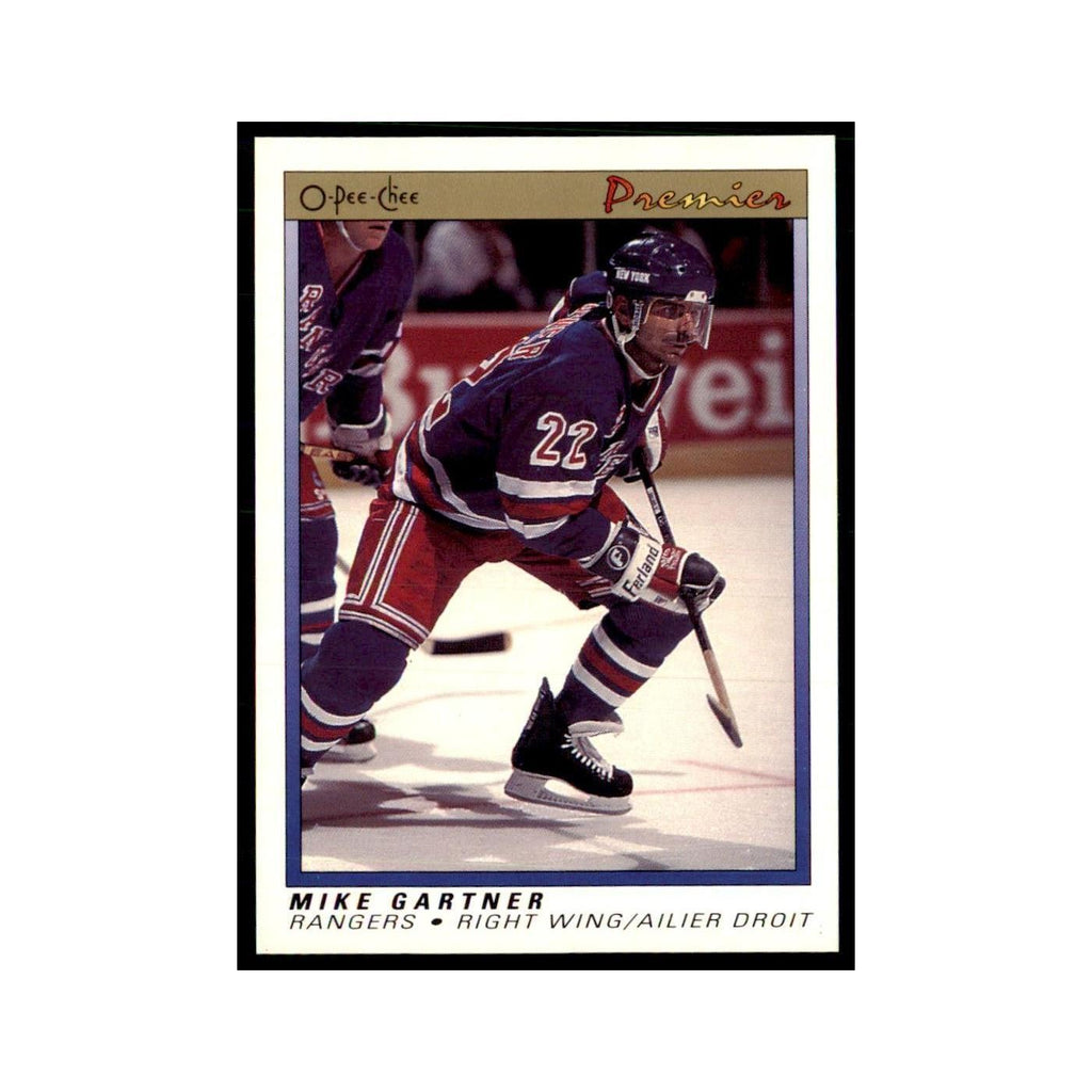 1990-91  O-Pee-Chee Premier Mike Gartner New York Rangers #36